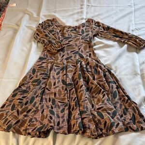 Effie's Heart Brown and Black Long Sleeve Dress